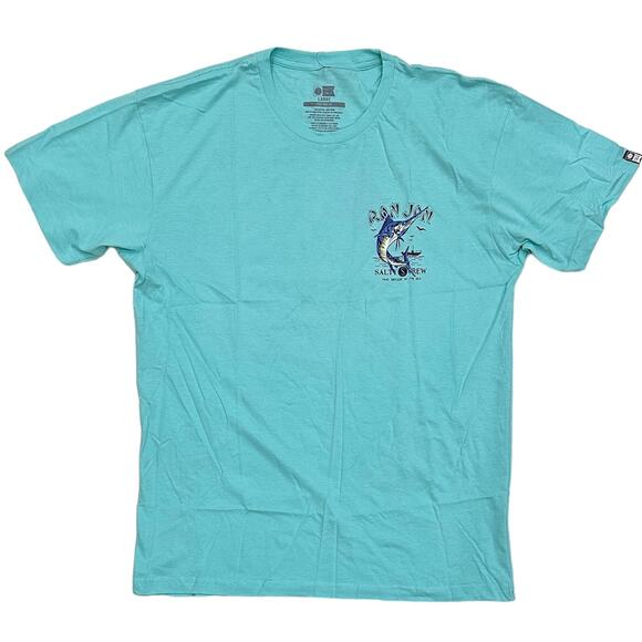 Salty Crew Men's X Ron Jon Surf Shop Marlin Short Sleeve Tee T-Shirt in Large - Picture 2 of 3